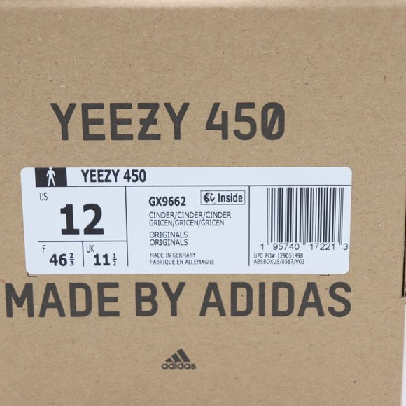 NIB Adidas Yeezy 450 Cinder Mens Sneakers Shoes - Picture 8 of 9